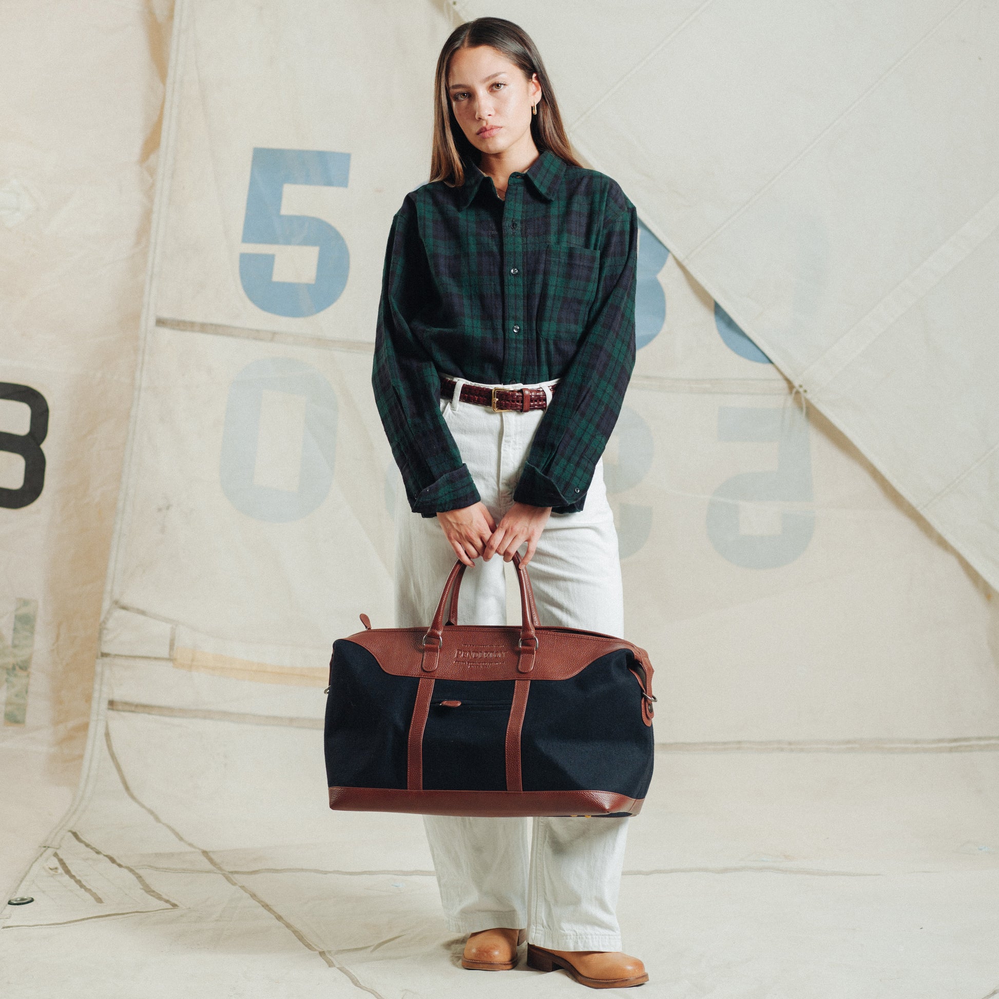 Wool Weekend Duffel Bag - Navy