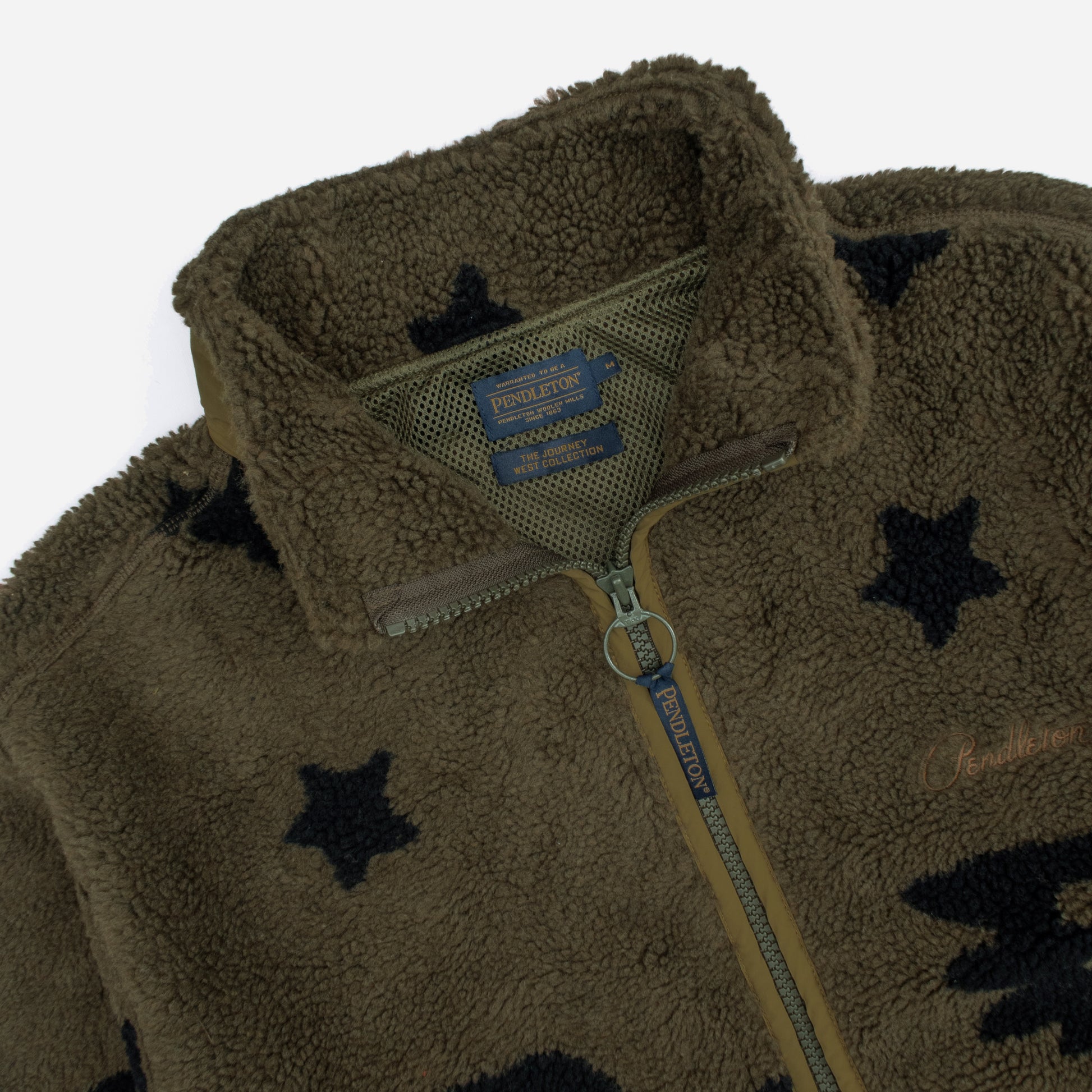 Jacquard Sherpa Fleece Jacket - Star Bird