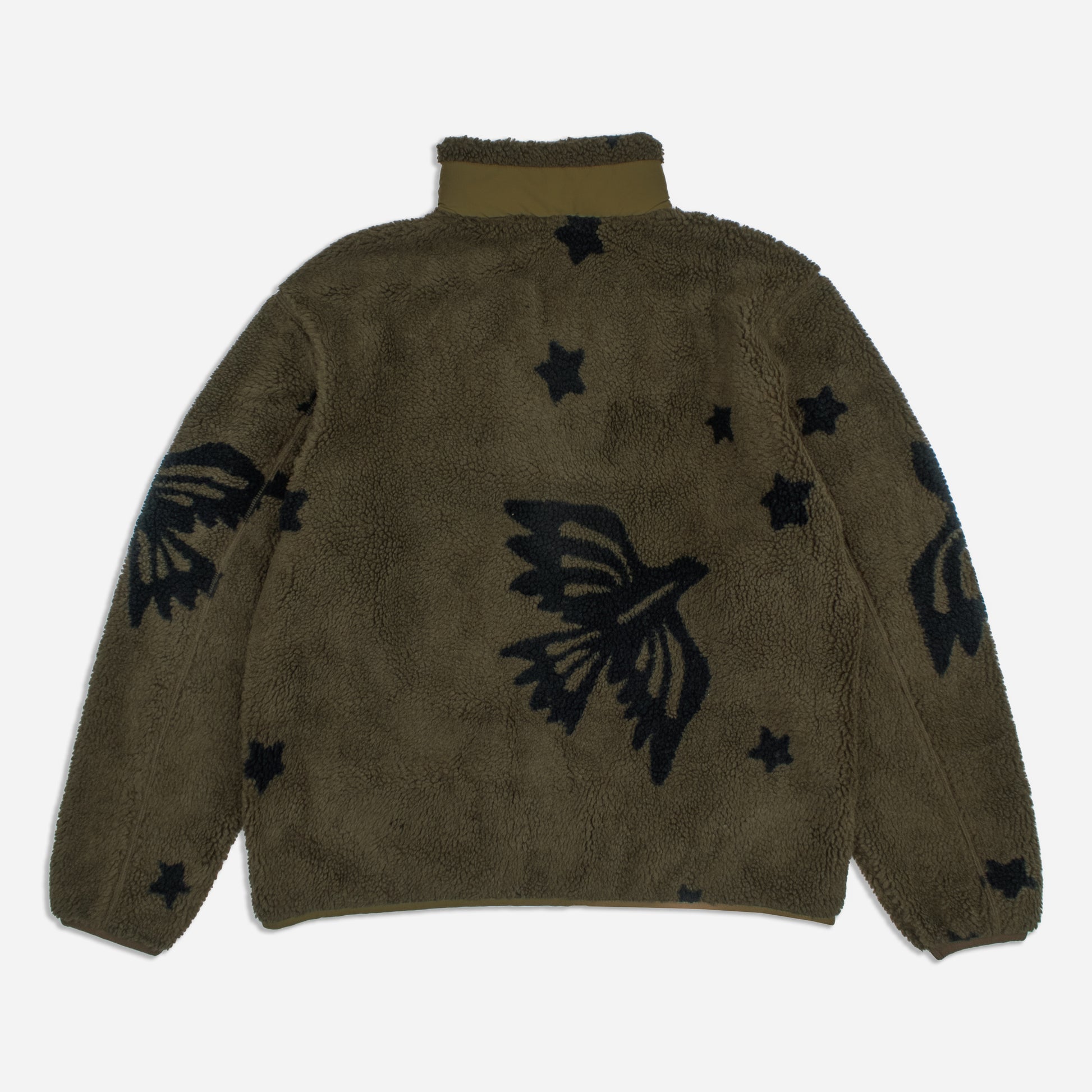 Jacquard Sherpa Fleece Jacket - Star Bird