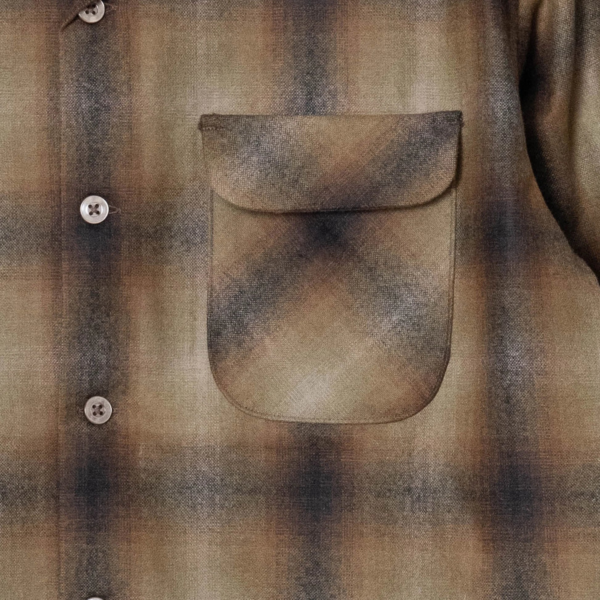 Crafted In Japan Wool Shirt - Brown/Beige