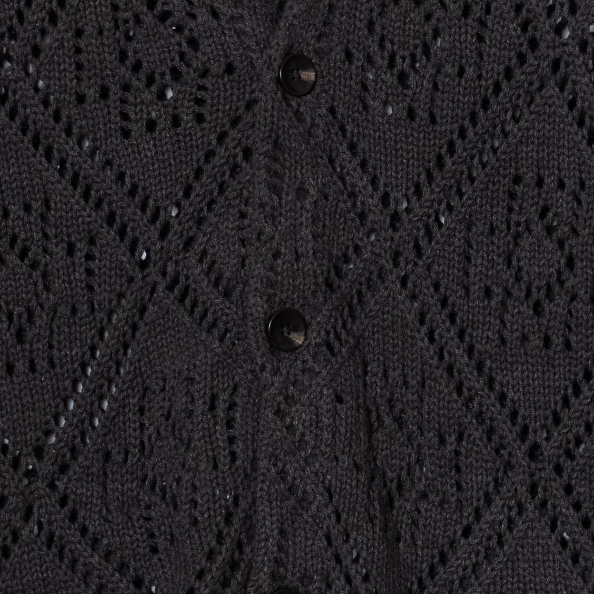 Lace Stitch Cardigan - Charcoal
