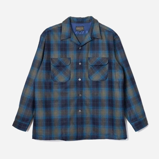 Crafted In Japan Wool Shirt - Khaki/Blue