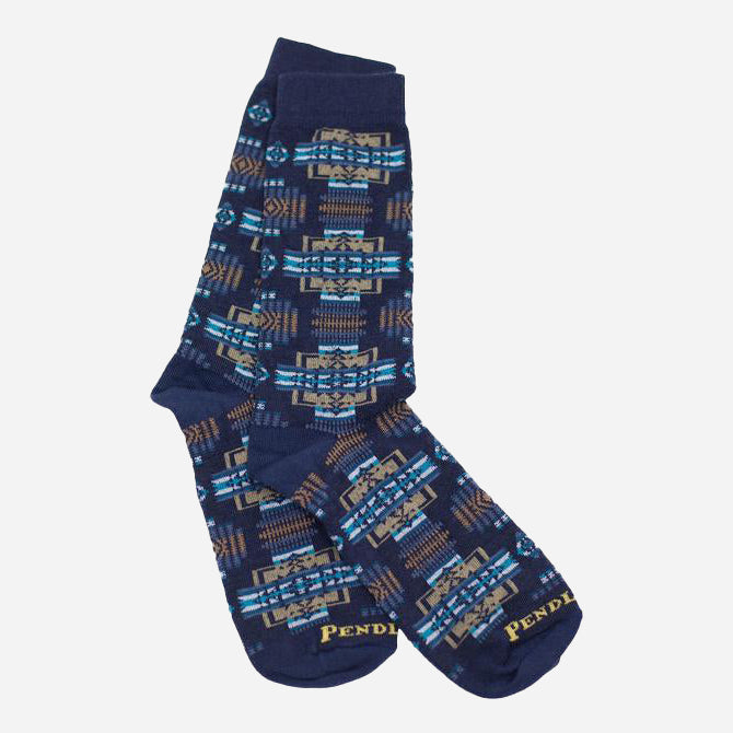 Chaussettes mi-mollet en laine mérinos Chief Joseph - Indigo