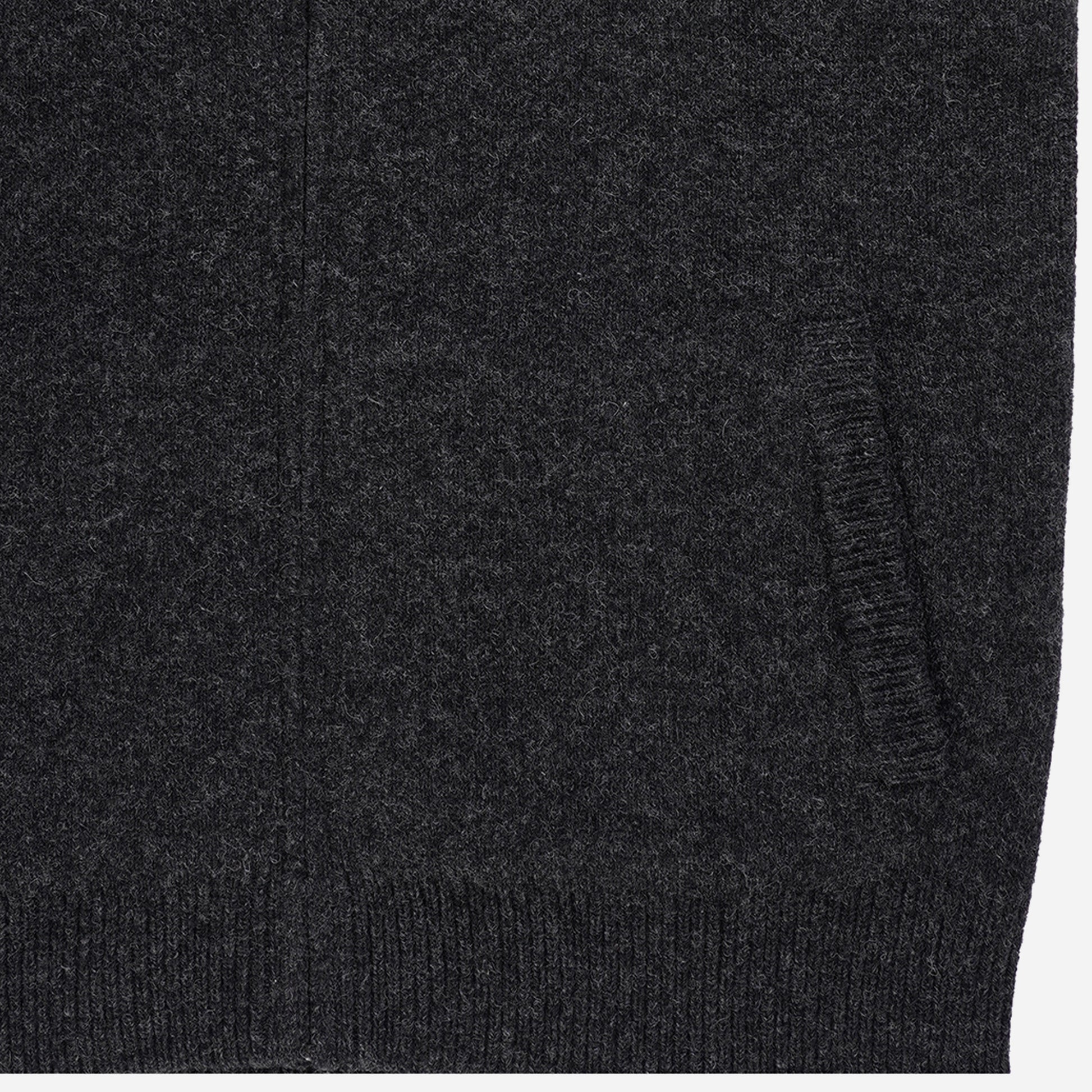 Wool Sweater Vest - Black Heather