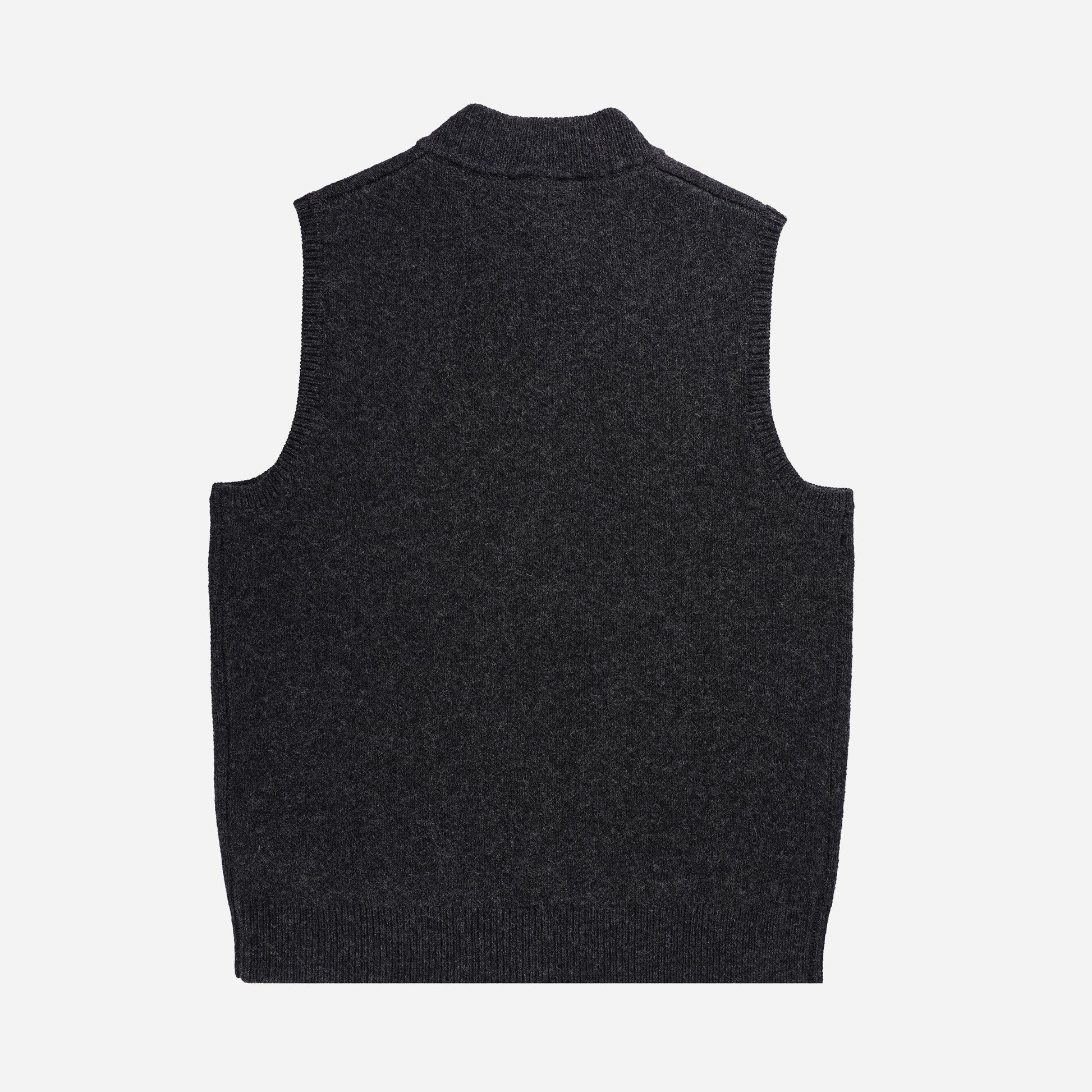 Wool Sweater Vest - Black Heather