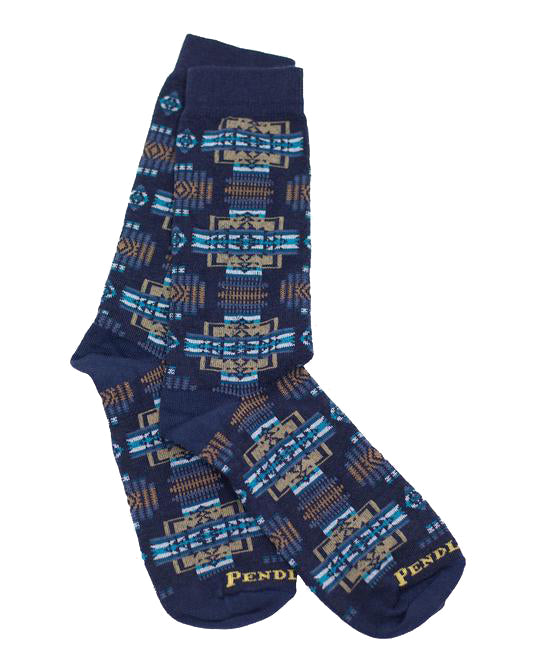 Chaussettes mi-mollet en laine mérinos Chief Joseph - Indigo