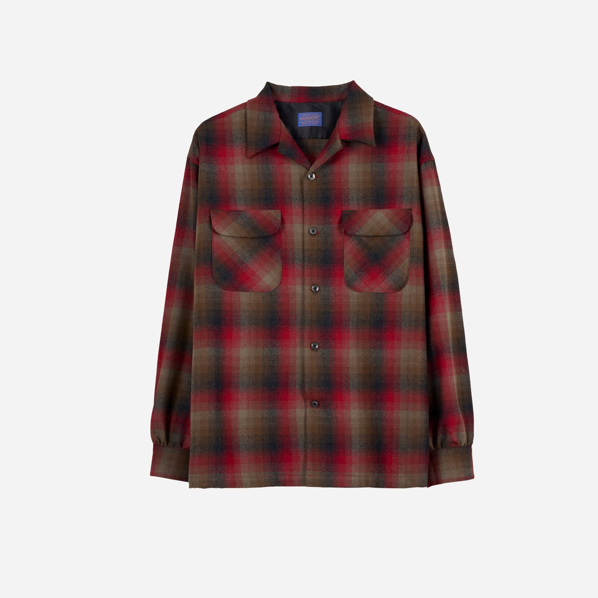 Made for Japan Open Collar Shirt - Red/Khaki