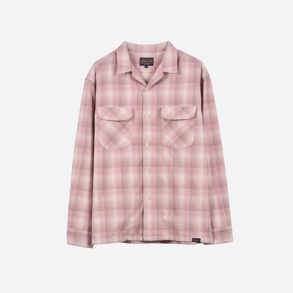 Made For Japan Open Collar Shirt - Peach/Ivory