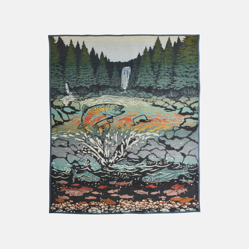 Jacquard Blanket - Salmon Falls