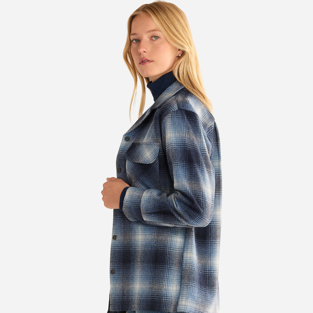 Boyfriend-Boardshirt für Damen – Blue Mix Ombre