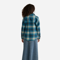 Damen-Jacke aus Wolle – Türkis-Ombre 