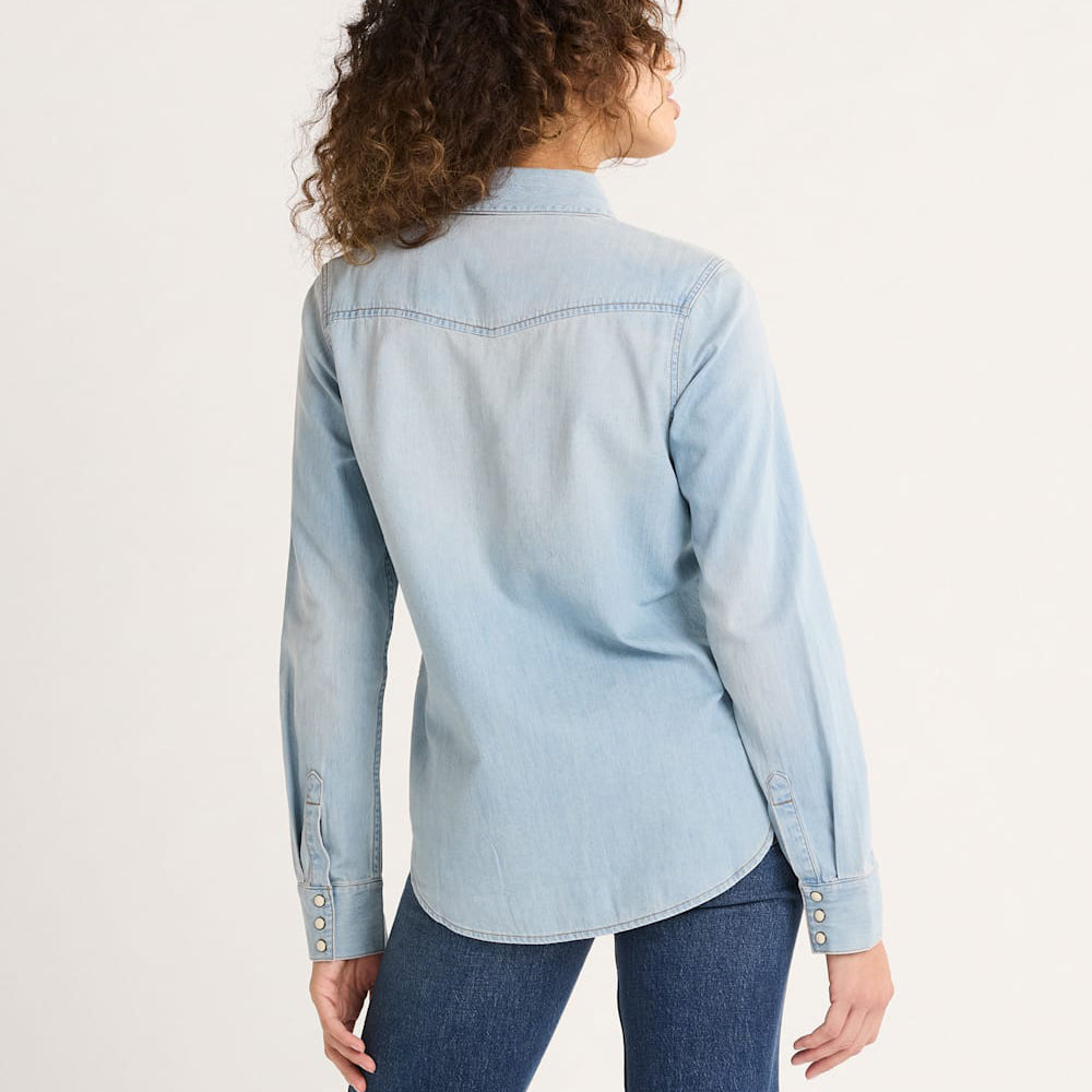 Women's Chambray Gambler Shirt - Light Blue