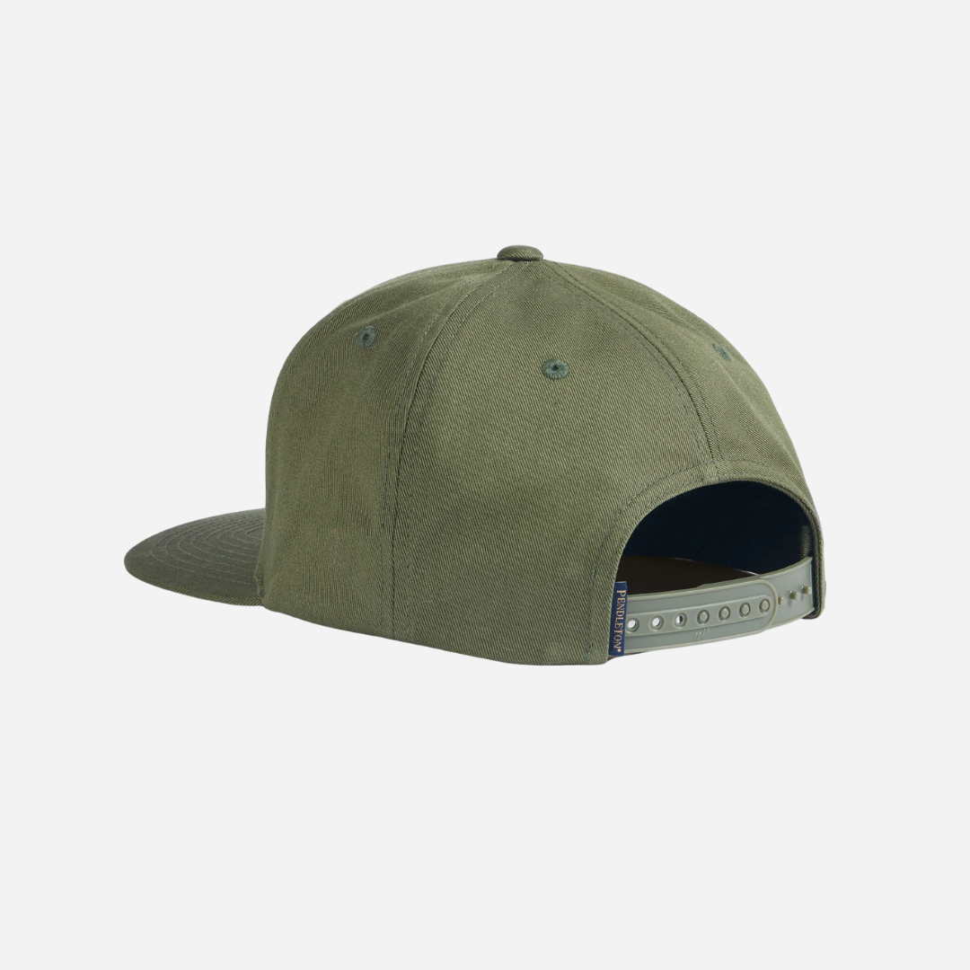Logo Flat Brim Hat - Army Green