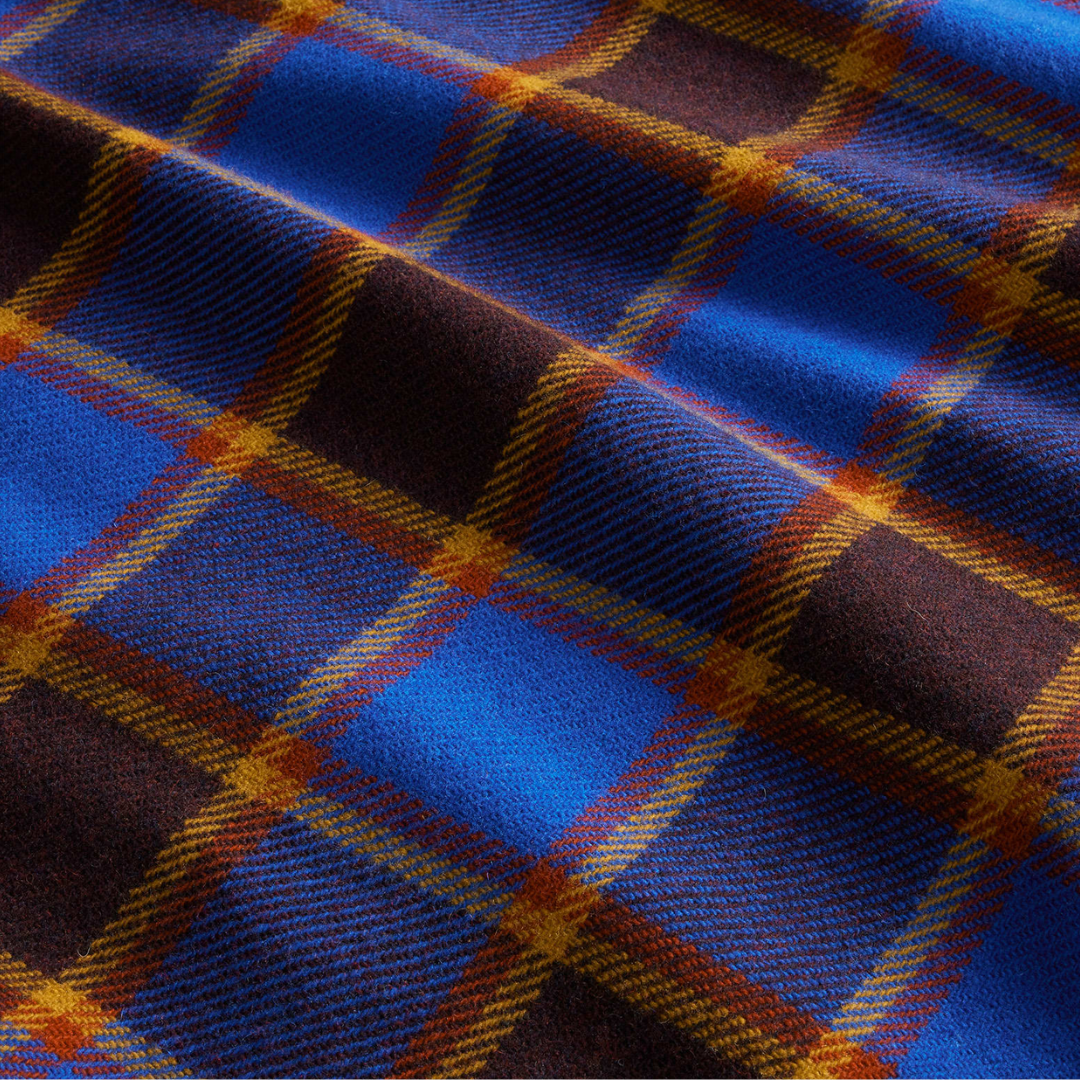 Eco-Wise Washable Throw - Maroon / Blue Check