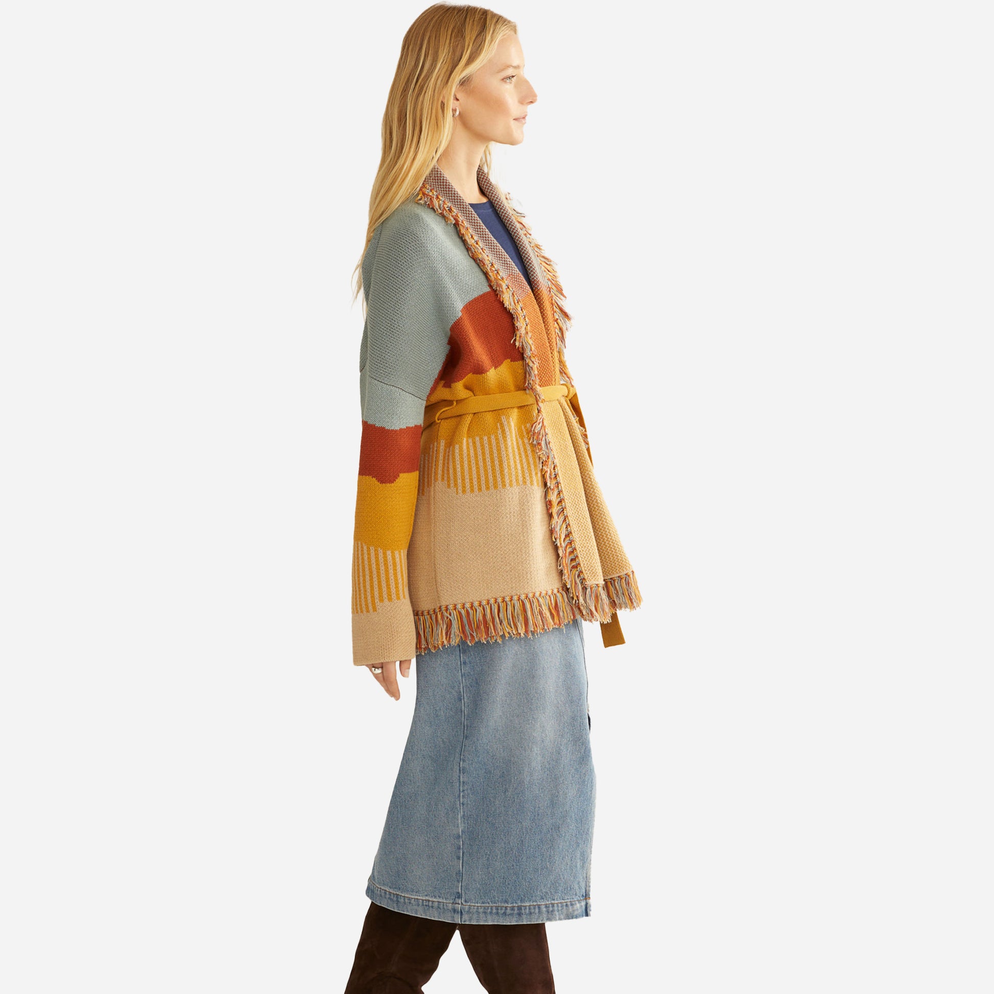 Womens Columbia Shawl Cardigan - Desert Sky Multi