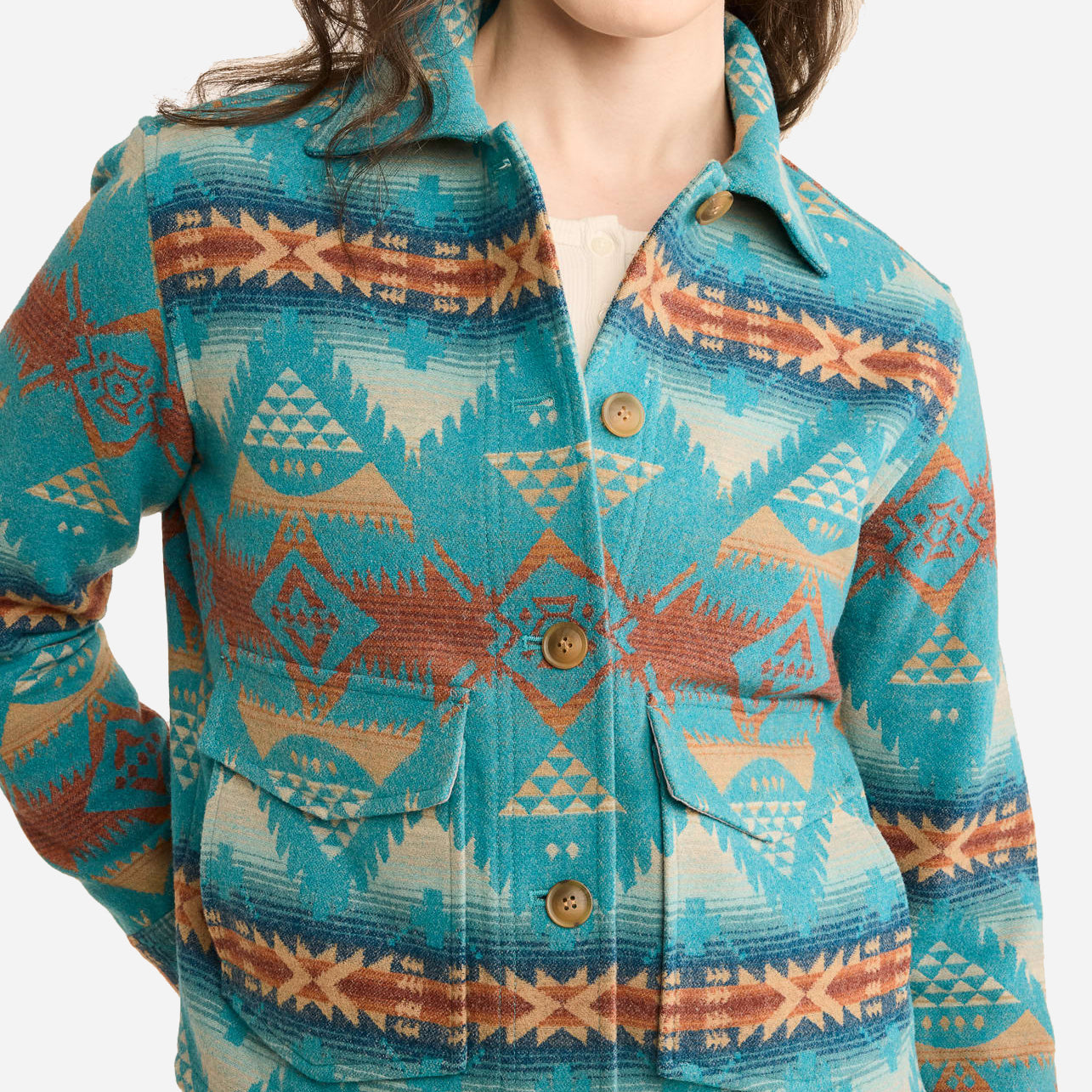 Womens Lowell Wool Jacket - Nehalem Turquoise