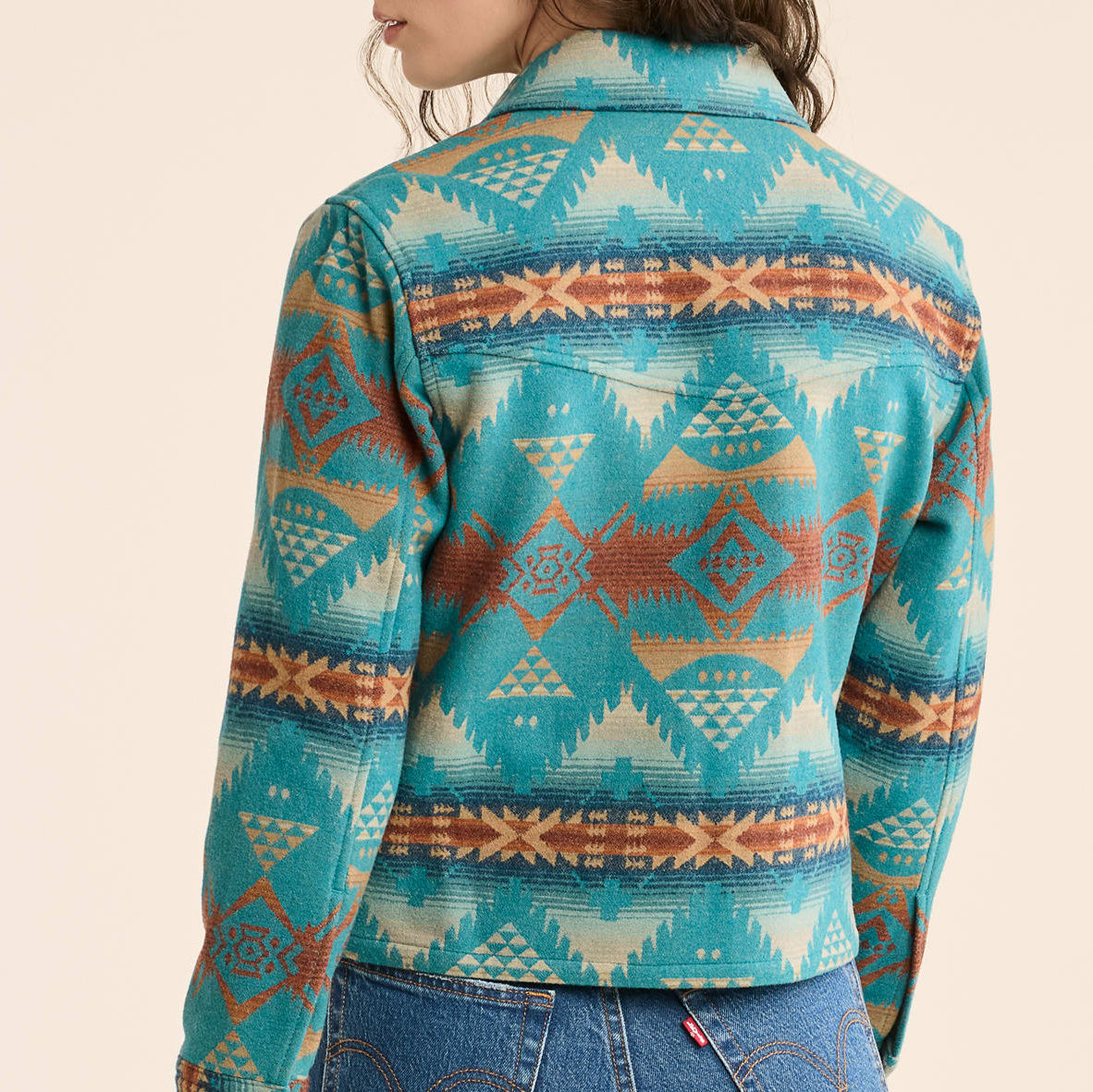 Womens Lowell Wool Jacket - Nehalem Turquoise