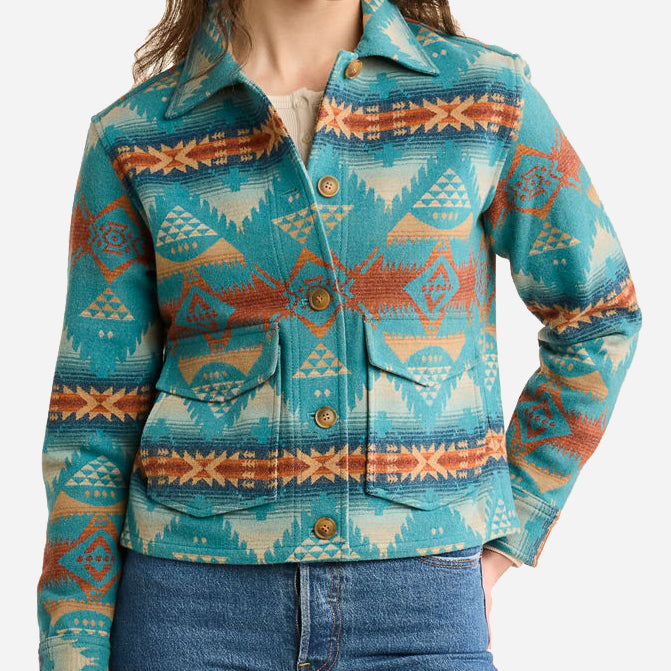 Womens Lowell Wool Jacket - Nehalem Turquoise