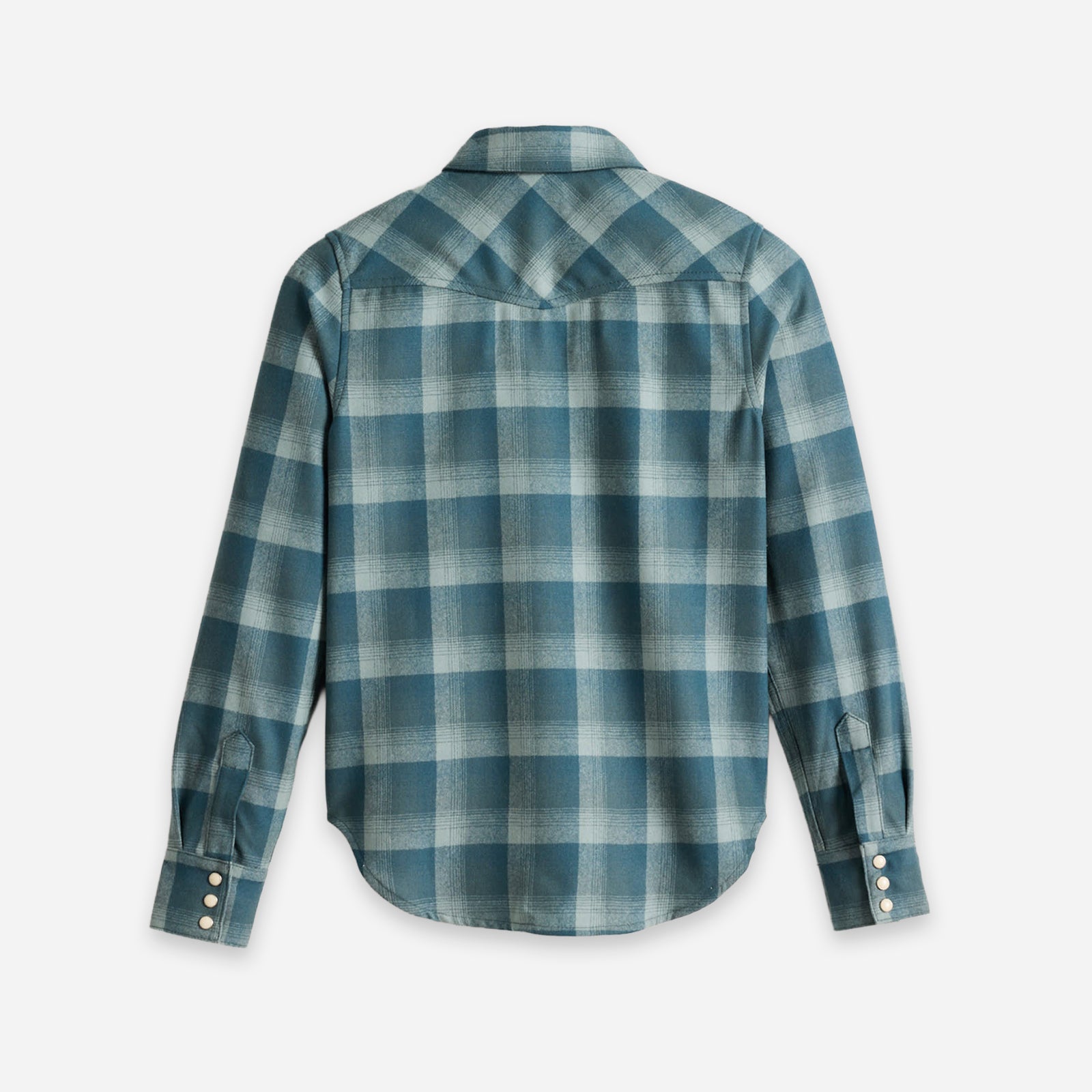 Womens Wool Gambler Shirt - Light Blue Ombre