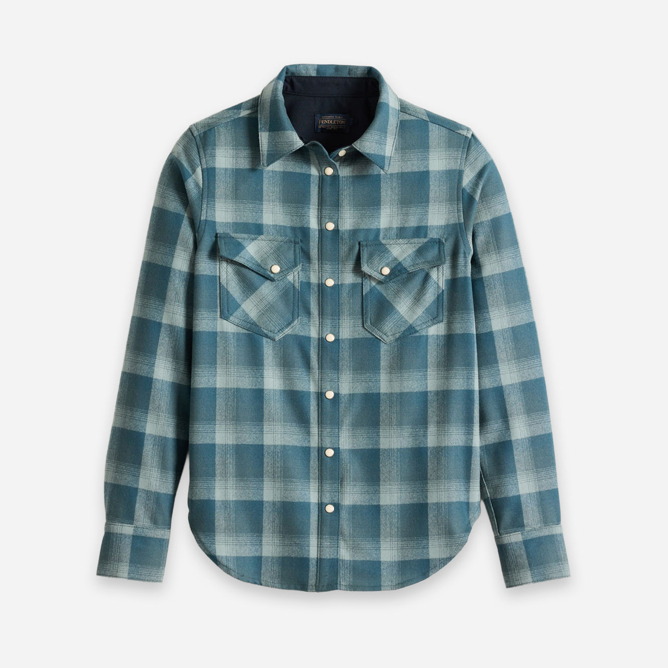 Womens Wool Gambler Shirt - Light Blue Ombre