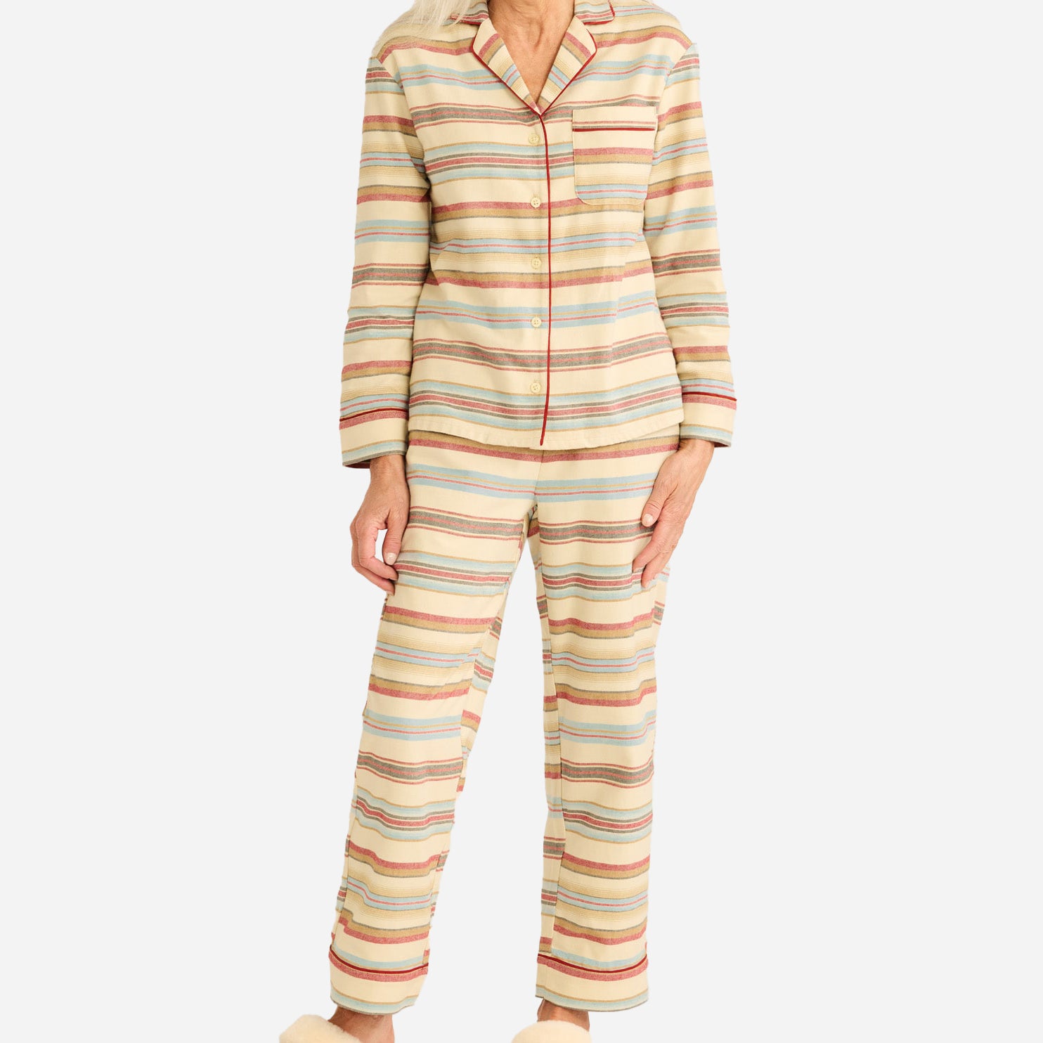 Women's Pajama Set - Ivory Bridger Stripe