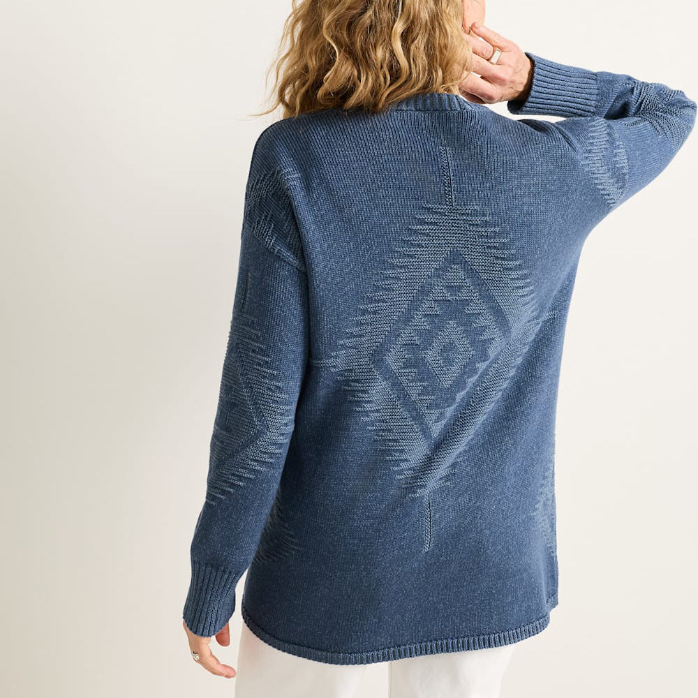 Women's Textured Sierra Springs Cardigan -  Navy