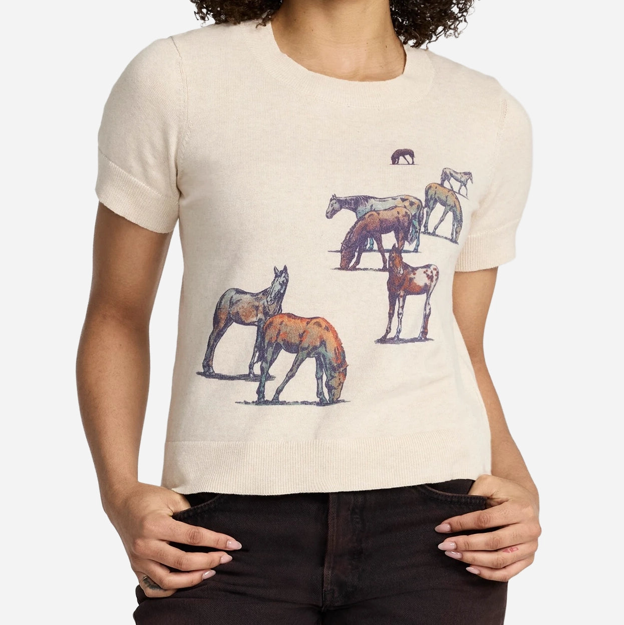 Womens Wild Horse Sweater - Ecru