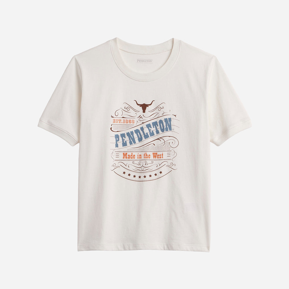 Womens Retro T-Shirt - Ivory
