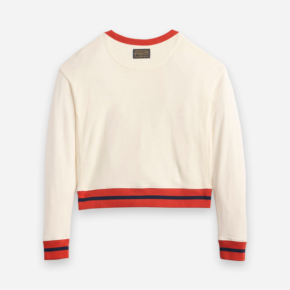Womens Graphic French Terry Pullover - Ivory