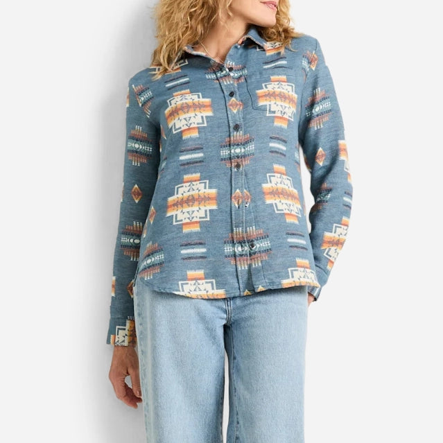 Womens Doublesoft Perfect Pocket Shirt - Blue Chief Joseph