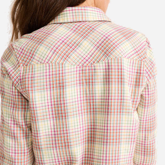 Womens Riley Shirt - Ivory Multi Plaid