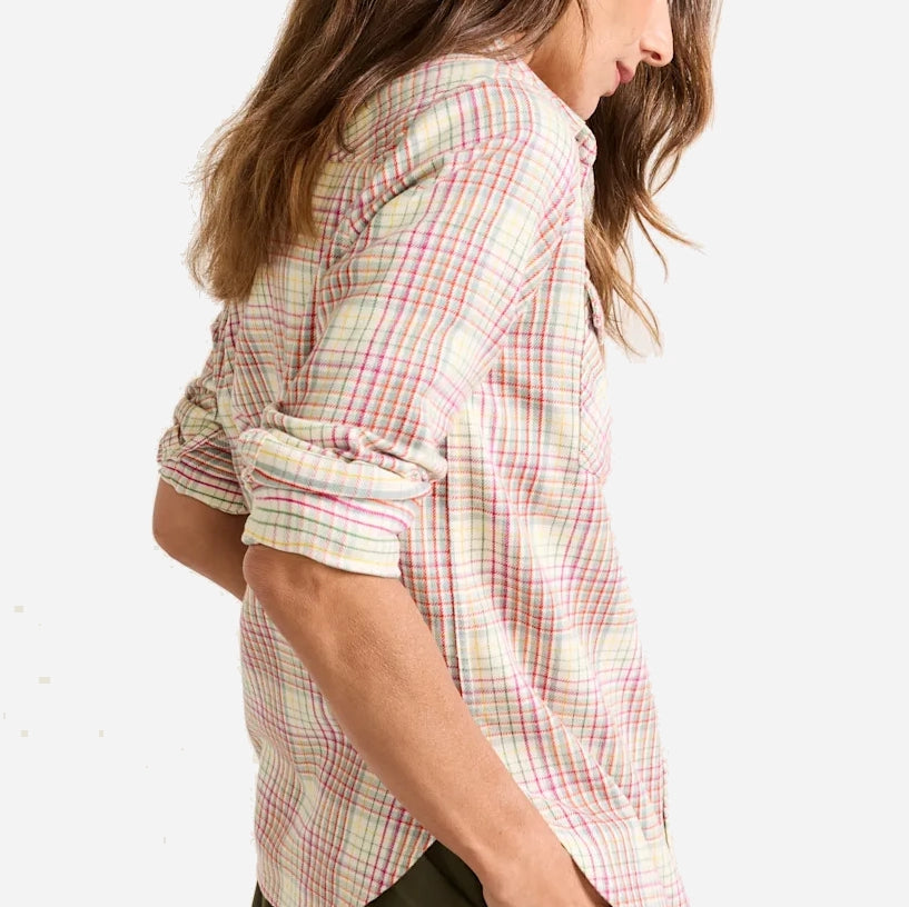 Womens Riley Shirt - Ivory Multi Plaid