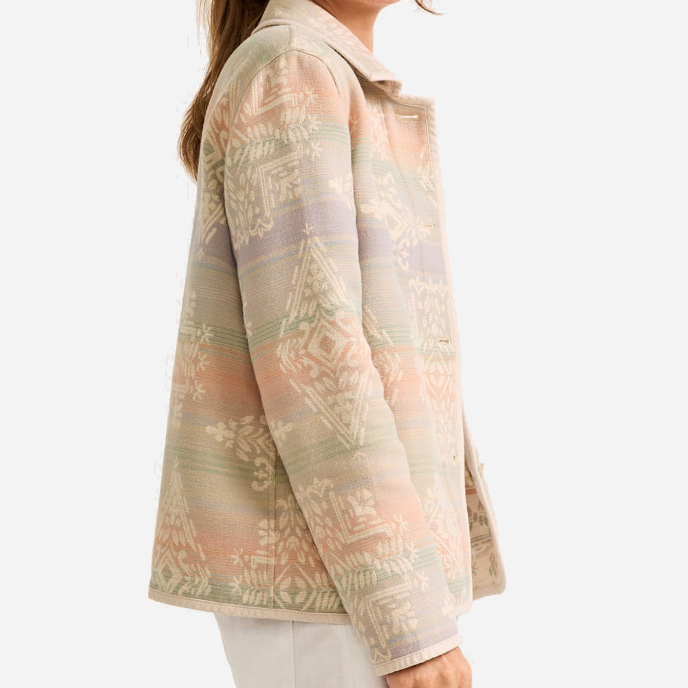 Womens Reversible Doublesoft Chore Jacket - Ecru/Shale Laurel Grove