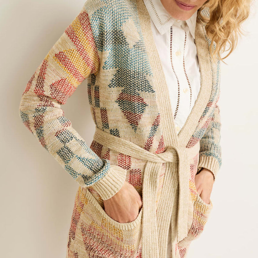 Women's Cheyenne Cotton Cardigan - Natural Multi