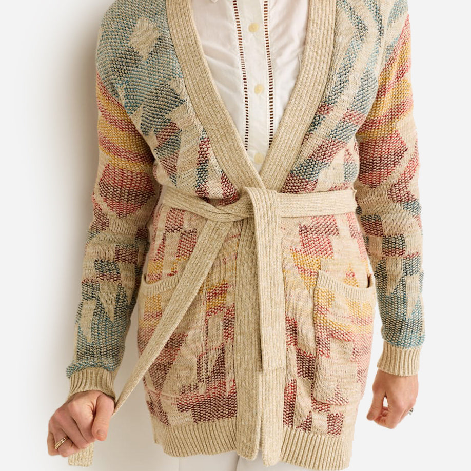 Women's Cheyenne Cotton Cardigan - Natural Multi