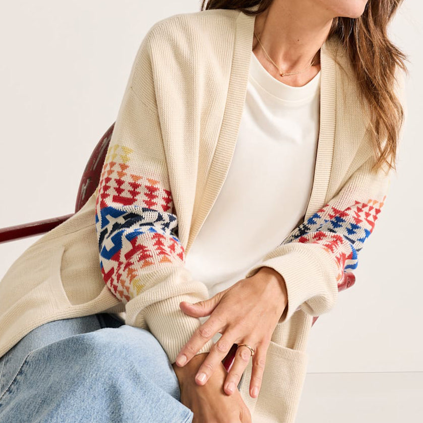 Women's Sierra Springs Cotton Cardigan - Natural Chief Joseph
