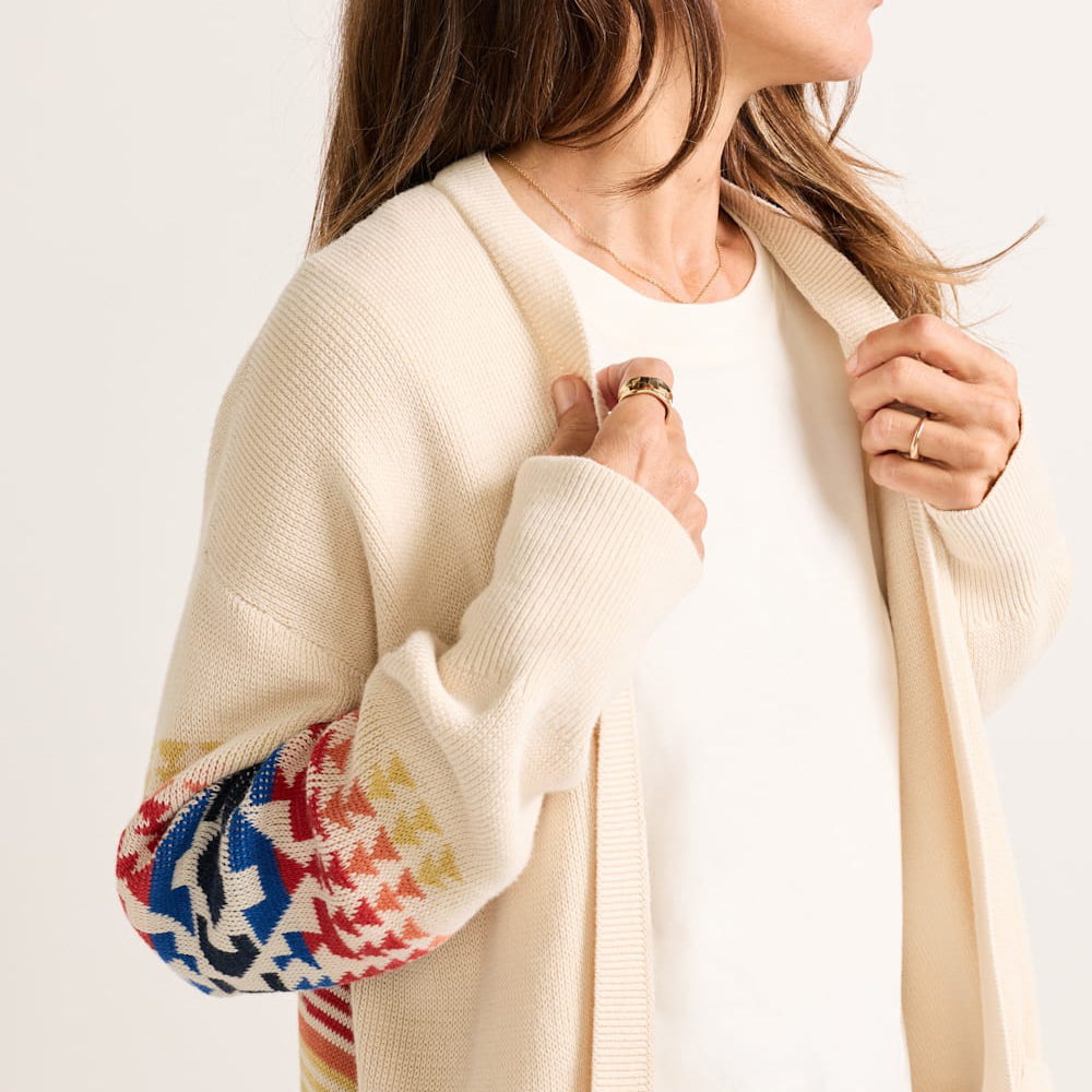 Women's Sierra Springs Cotton Cardigan - Natural Chief Joseph