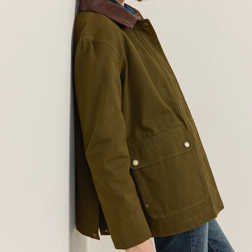 Women's Cascades Canvas Barn Coat - Dark Olive