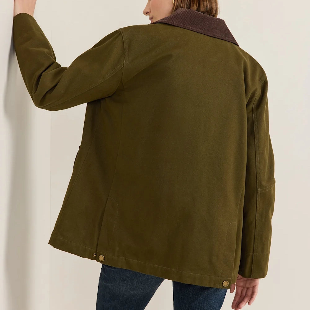 Women's Cascades Canvas Barn Coat - Dark Olive
