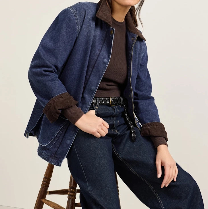 Women's Cascades Denim Barn Coat - Dark Wash