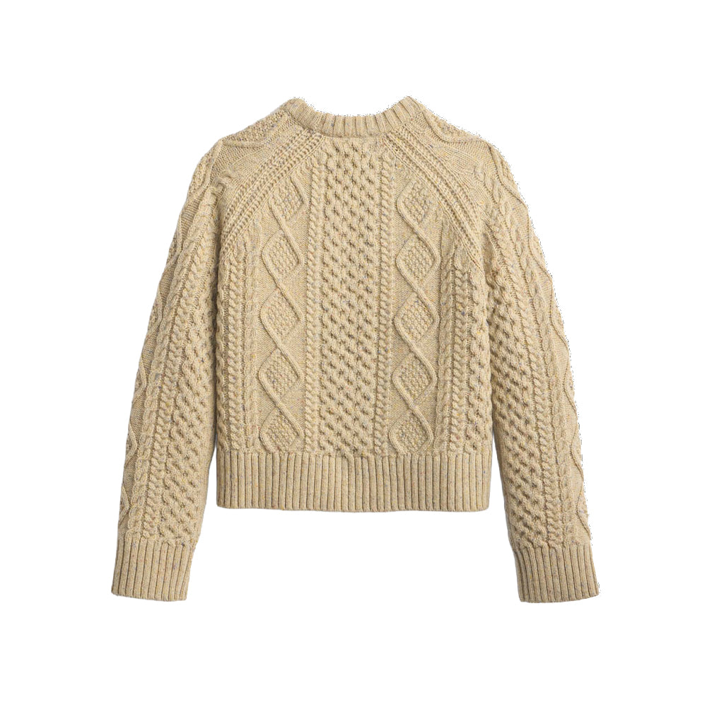 Women's Fisherman Pullover - Tan Donegal