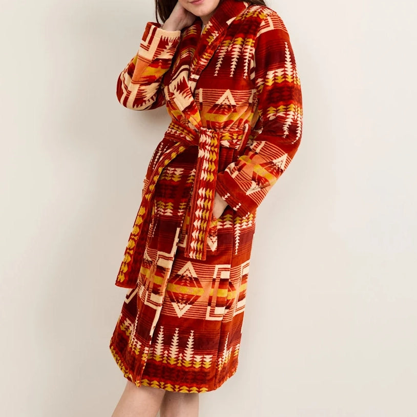 Women's Bath Robe - Harding Star Coral