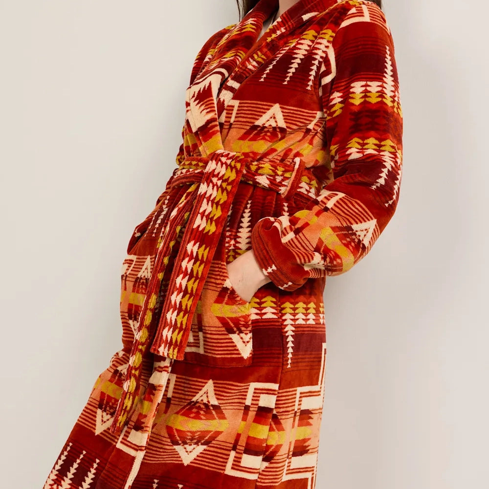 Women's Bath Robe - Harding Star Coral