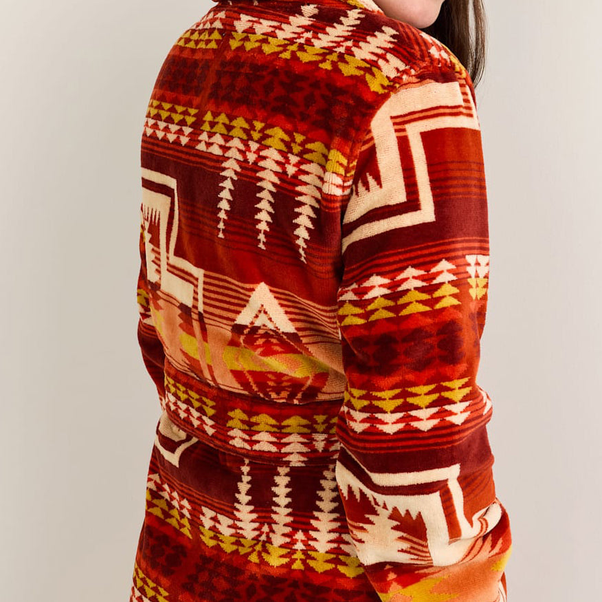 Women's Bath Robe - Harding Star Coral