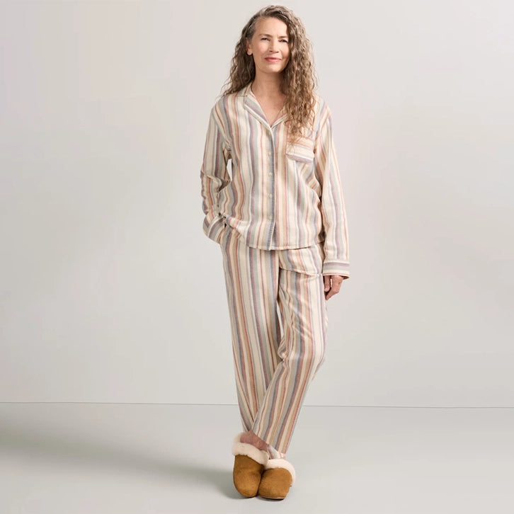 Women's Pajama Set - Ivory Multi Stripe