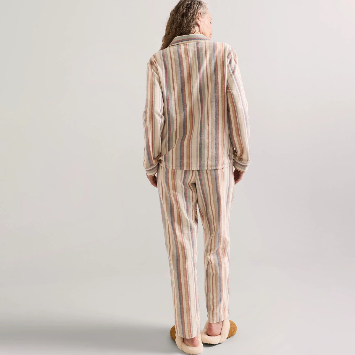 Women's Pajama Set - Ivory Multi Stripe