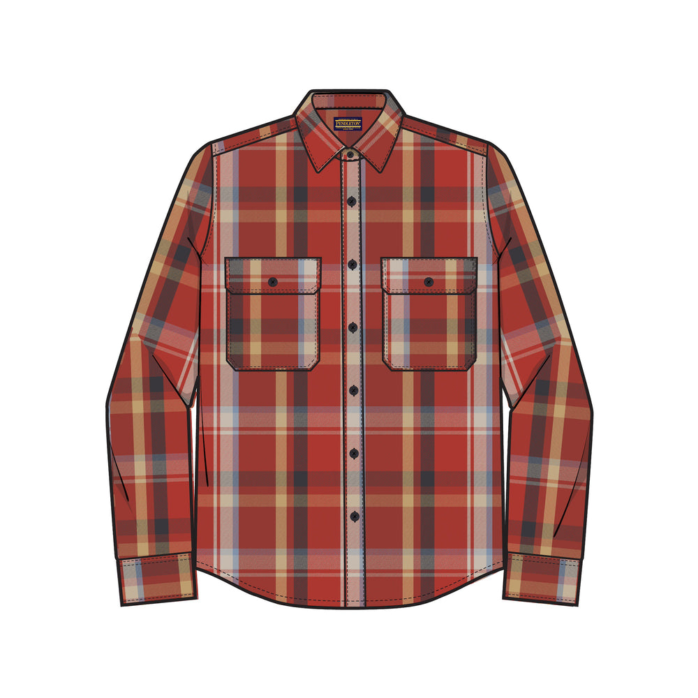 Arcadia Flannel Shirt -  Red Multi Plaid