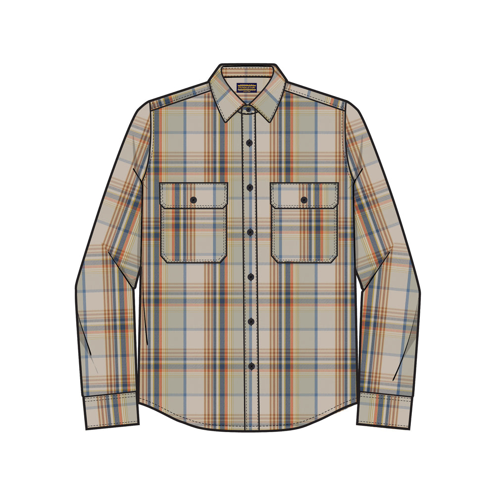 Arcadia Flannel Shirt - Khaki Multi Plaid