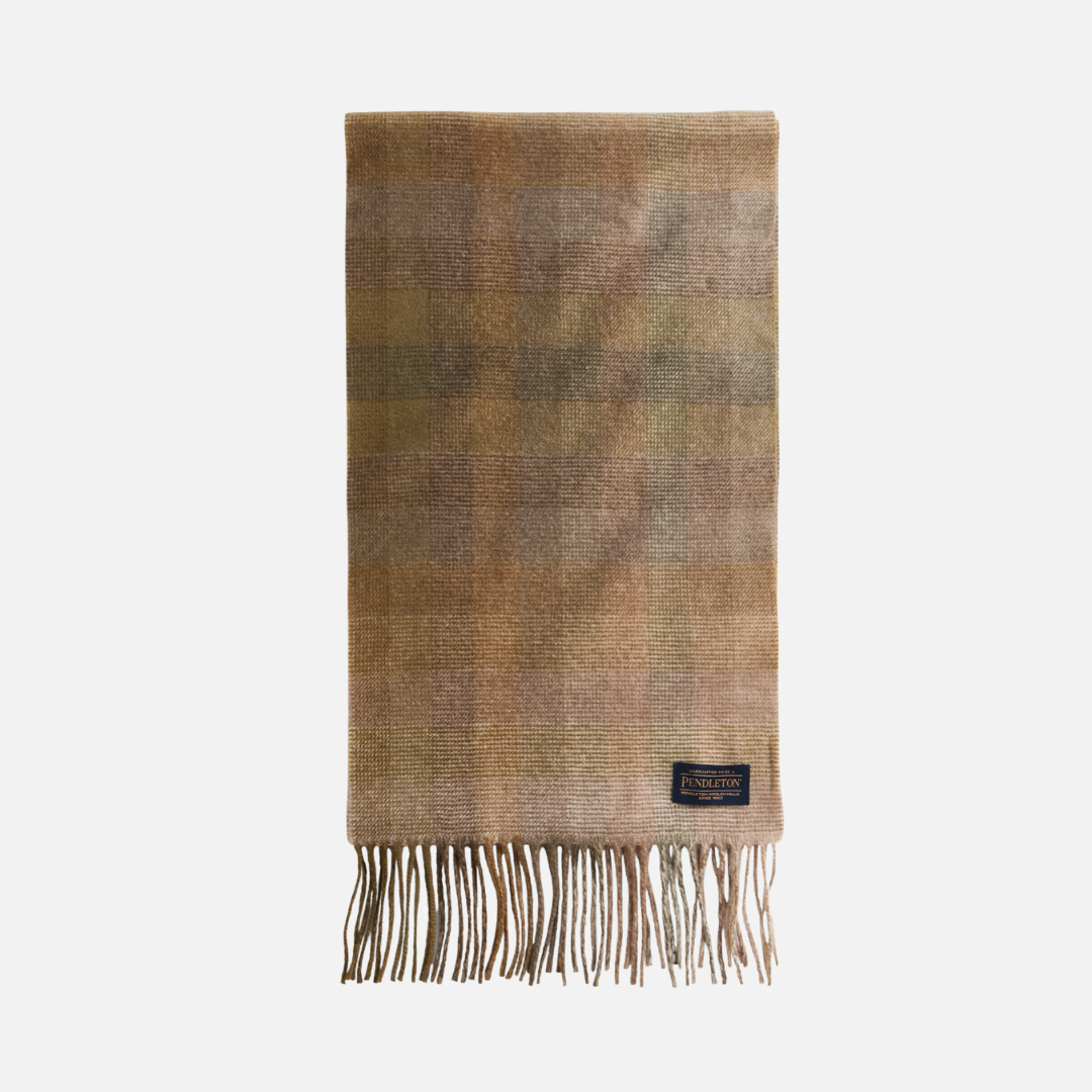 Whisperwool Muffler - Tan Mix/Olive Ombre