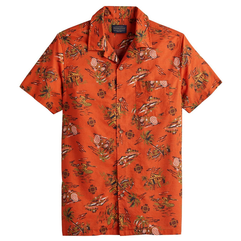 Aloha Shirt - Chili Palms